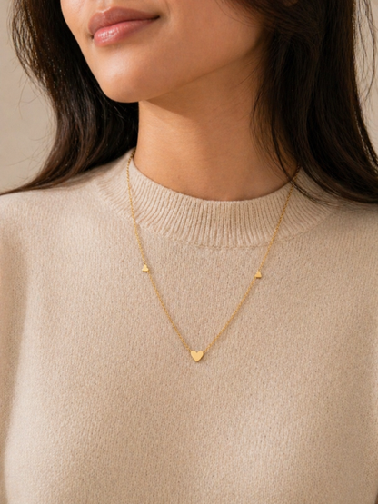 Sana- 18K Gold Plated Dainty Triple Heart Necklace