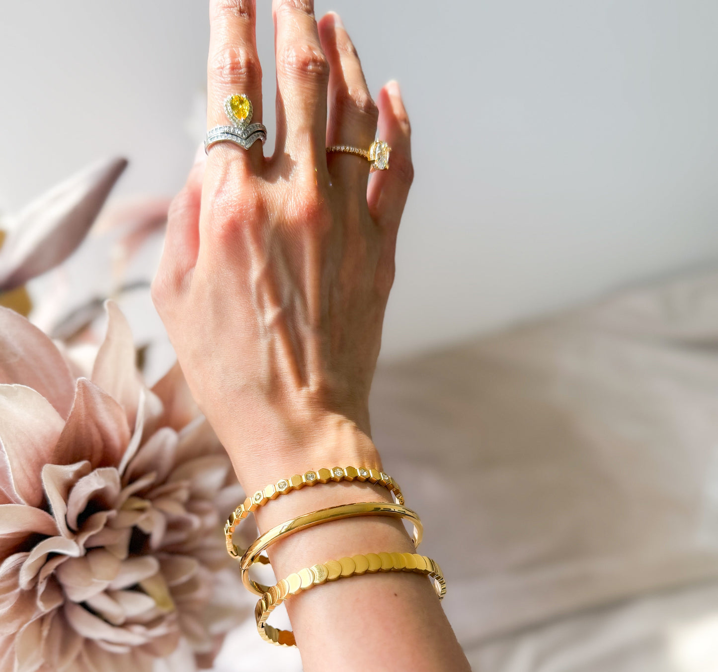 Selma- Gold Plated Scale design Bracelet