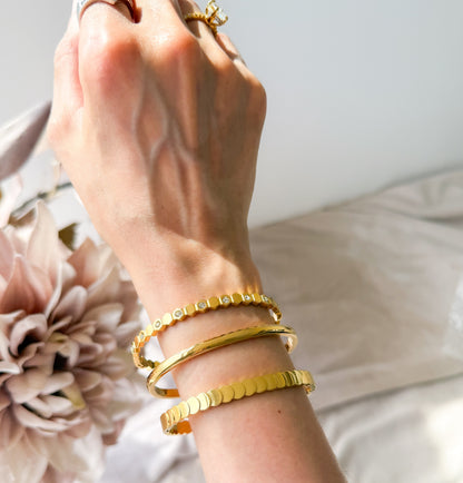 Selma- Gold Plated Scale design Bracelet