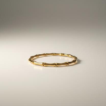 Holly- Gold Plated Bamboo design Bracelet