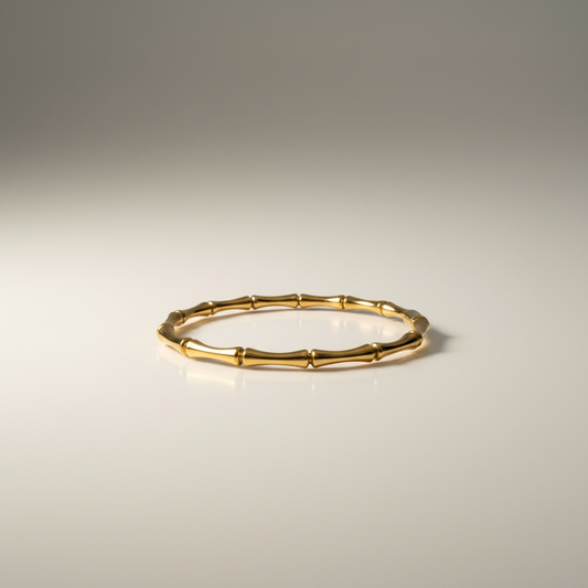 Holly- Gold Plated Bamboo design Bracelet