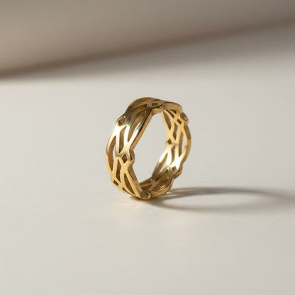 Kani- Gold Plated Intricate design Ring