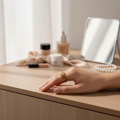 Kani- Gold Plated Intricate design Ring