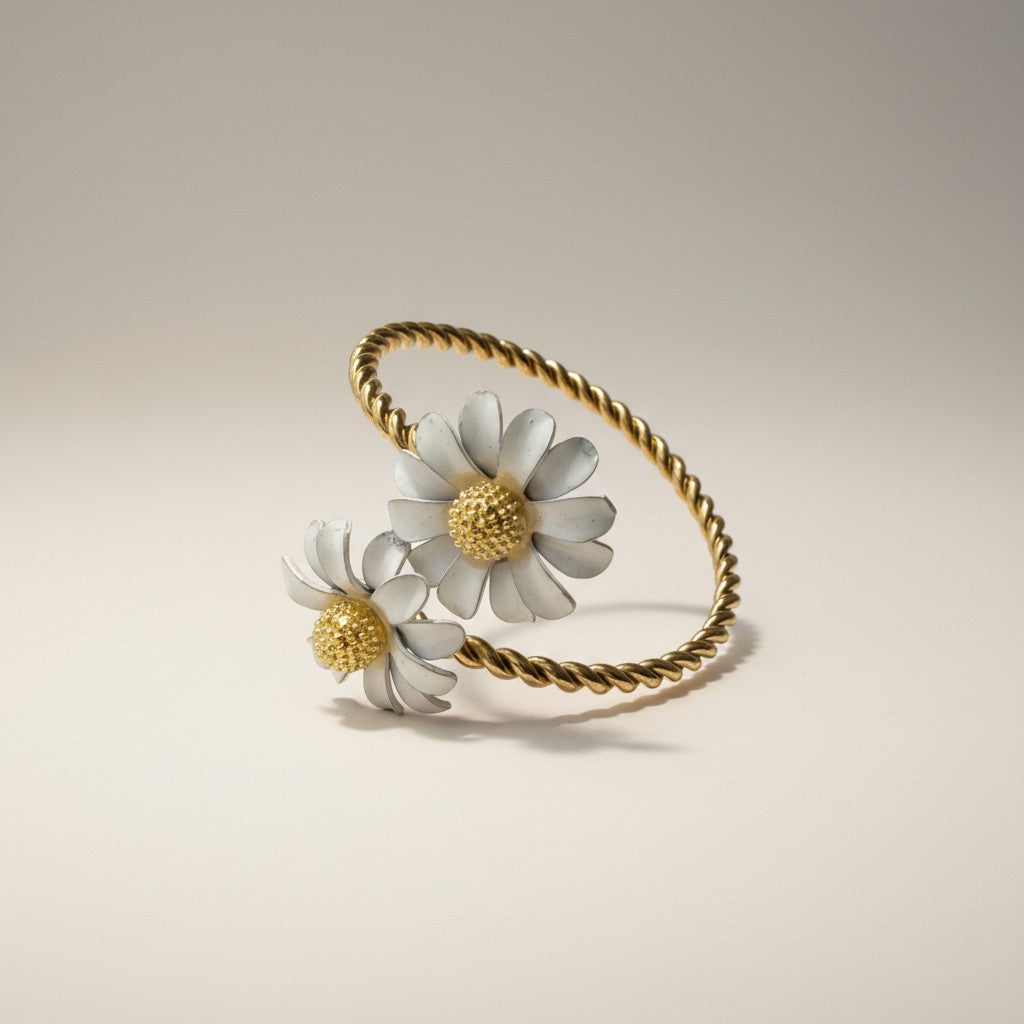 Bloom- Gold Plated PVD Waterproof Flower Ring Adjustable