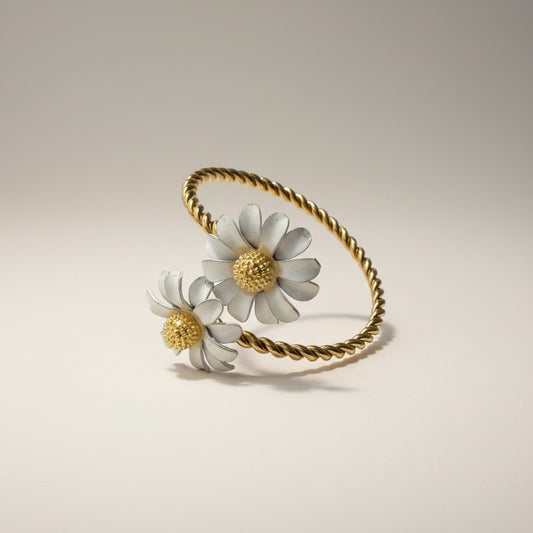 Bloom- Gold Plated PVD Waterproof Flower Ring Adjustable