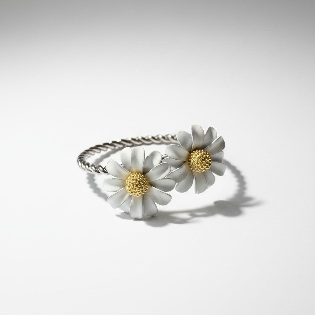 Bloom- Gold Plated PVD Waterproof Flower Ring Adjustable