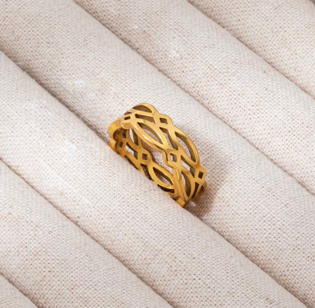 Kani- Gold Plated Intricate design Ring