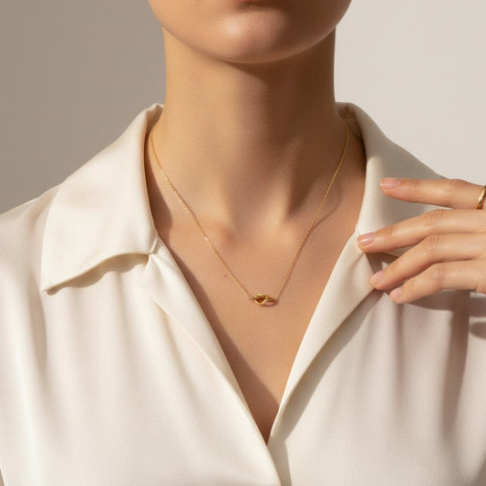 Dahlia | 18K Gold Plated Dainty Knot Pendant Chain