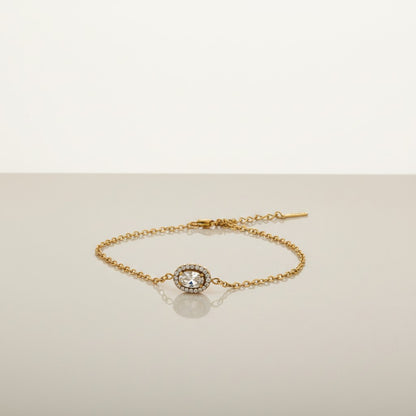 Elenor- 18K Gold Plated Dainty Oval Cut Zircon Bracelet