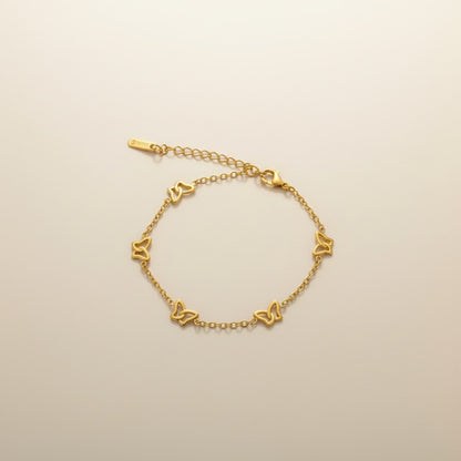 Harper- 18K Gold Plated Dainty Butterfly Bracelet