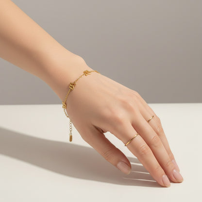 Harper- 18K Gold Plated Dainty Butterfly Bracelet