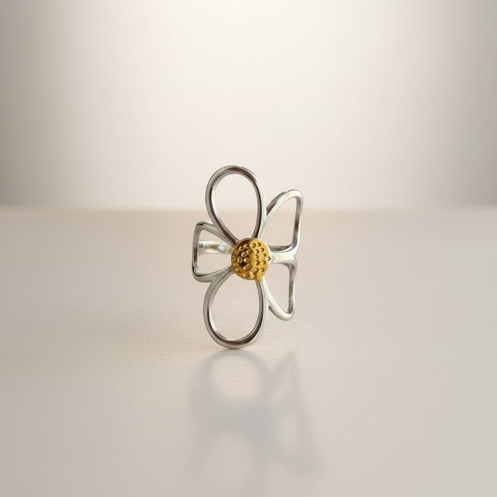 Jayda – 18K Gold Plated Flower Ring