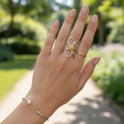 Jayda – 18K Gold Plated Flower Ring
