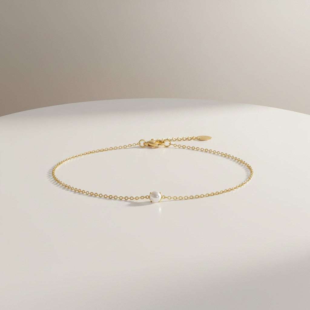 Bonni | 18k Gold Plated Dainty Pearl Bracelet