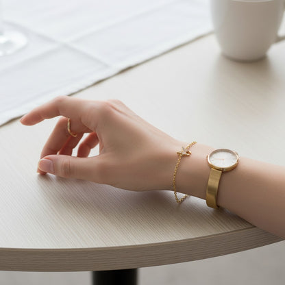 Nuri | 18k Gold Plated Dainty Zirconia Butterfly Bracelet