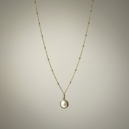 Maya- 18K Gold Plated Pearl and Ball Necklace