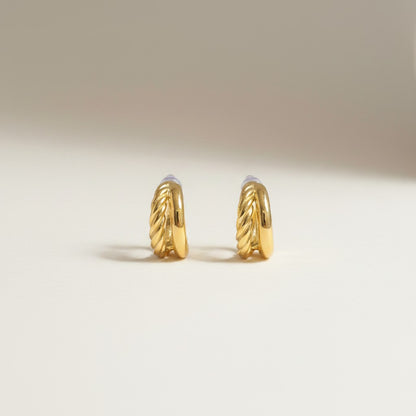 Danny | 18K Gold Plated Double Hoop Studs