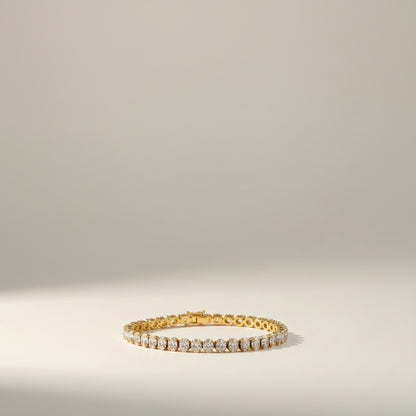 Rosie- 18K Gold Plated Oval Zirconia Tennis Necklace and Bracelet Set