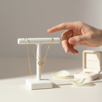Betty- 18K Gold Plated Dainty Bow Necklace