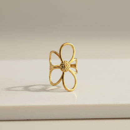 Jayda – 18K Gold Plated Flower Ring