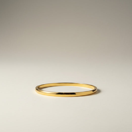 Ana- Gold Plated Plain Bangle type Bracelet