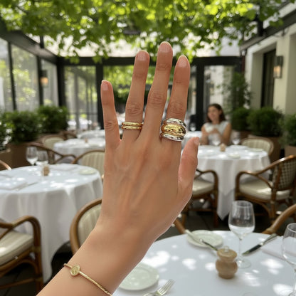 Polly – 18K Gold Plated Chunky Dome Ring
