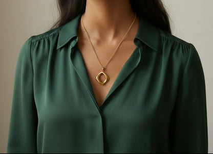Frieda | 18K Gold Plated Irregular Shape Pendant Chain