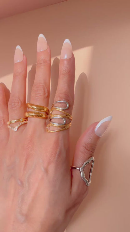Blair- 18K Gold Plated  Star Zirconia Dainty Ring
